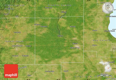 Satellite Map of Midland County