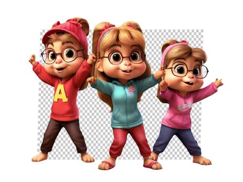 Premium PSD Alvin And The Chipmunks Brittany On Transparent Background