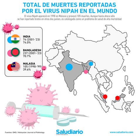 Total De Muertes Reportadas Por El Virus Nipah En El Mundo