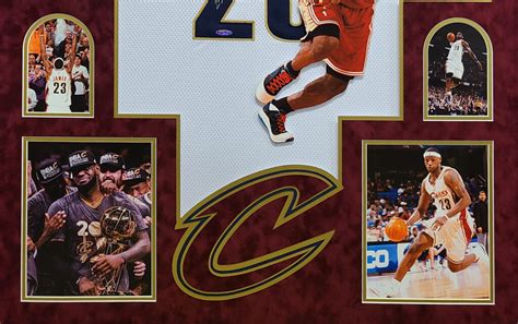 LeBron James Autographed Framed Cavaliers White Jersey with Player ...