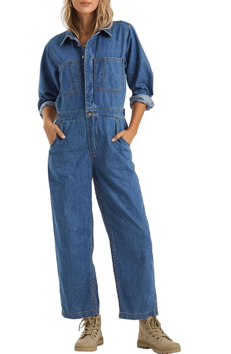 Billabong Endless Days Long Sleeve Denim Boiler Suit Nordstrom