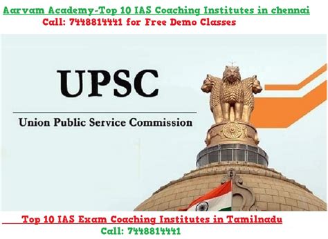 Top Ias Coaching Institutes In Chennai Call For Free