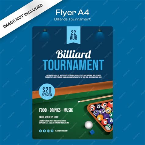 Premium Vector Billiard Tournament Flyer Template