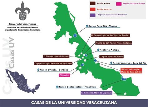 Mapa De La Ubicación De Las Casas Universitarias De La Universidad