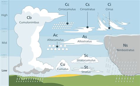 Clouds What Are Distinguish The Different Types Of Clouds