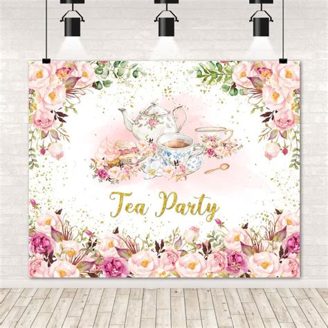 Amazon Tea Party Backdrop Pink Floral Girl S Let S Partea