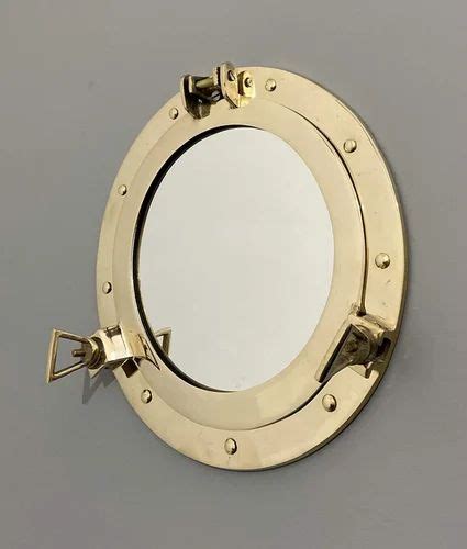 Use Antique Finish Brass Porthole Mirror Nautical Ship Decor Porthole