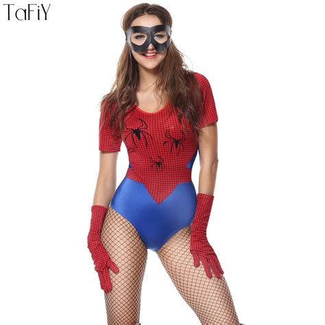 TaFiY Sexy Adult Spider Costume Spider Man In Party Costumes Cosplay