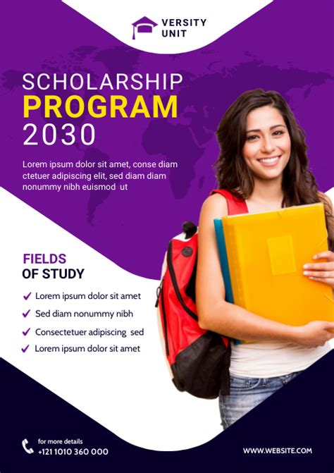 Education Scholarship Flyer Template Postermywall