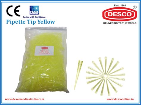 Pipette Tip Yellow Manufacturer Exporter Supplier DESCO