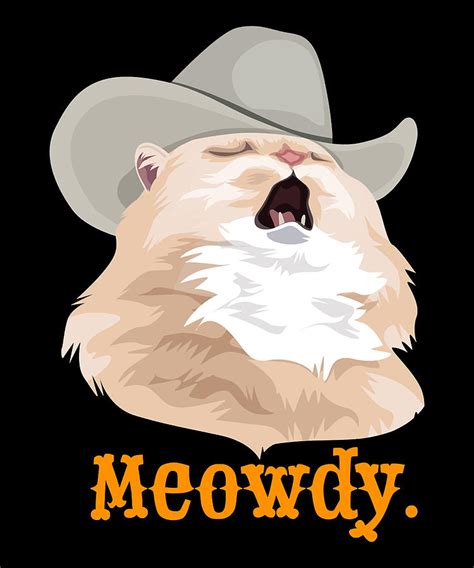 Meowdy Howdy Cat Digital Art By Dastay Store