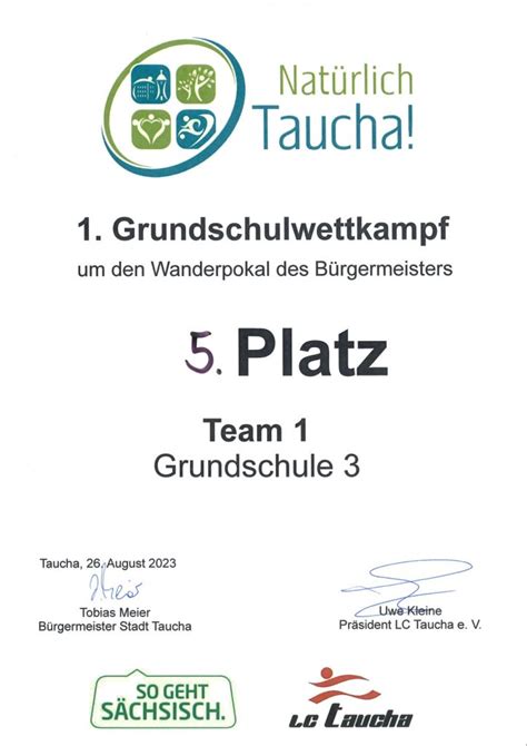 Grundschulcup Grundschule Taucha