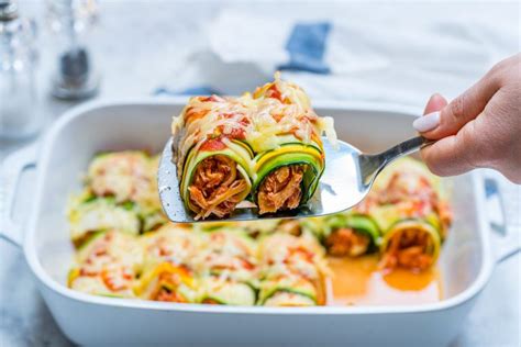 Clean Eating Zucchini Chicken Enchilada Roll Ups Are Heaven Clean