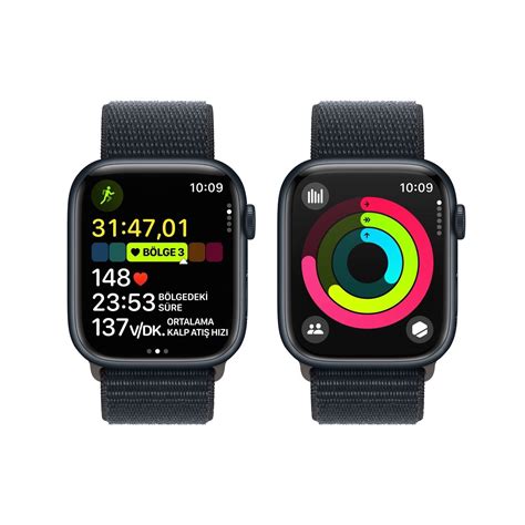 Apple Watch Series 9 GPS 45mm Gece Yarısı Alüminyum Kasa ve Gece Yarısı