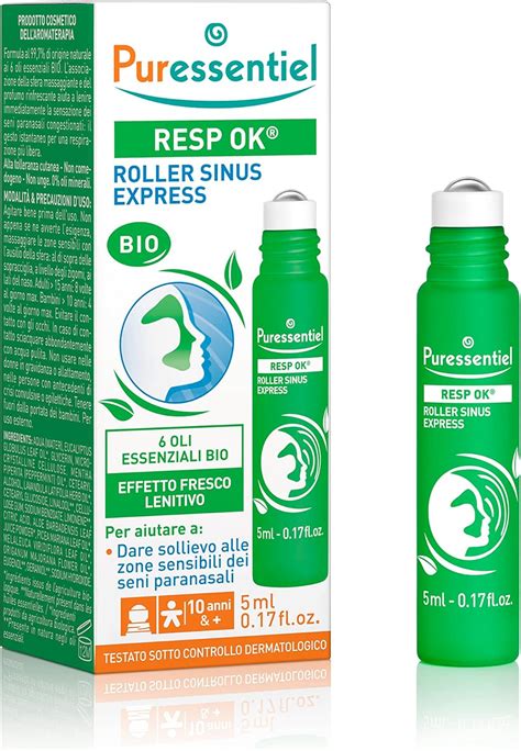 Puressentiel Respirazione Roller Sinus Express Per Dare Sollievo Alle