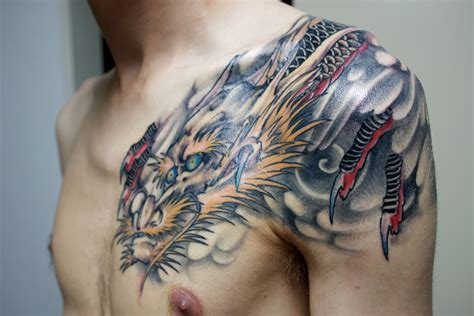 Tatouage Dragon Japonais Pectoraux Mod Les Et Exemples