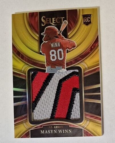 Select Rookie Jumbo Swatch Relics Gold Mw Masyn Winn Rc Jersey