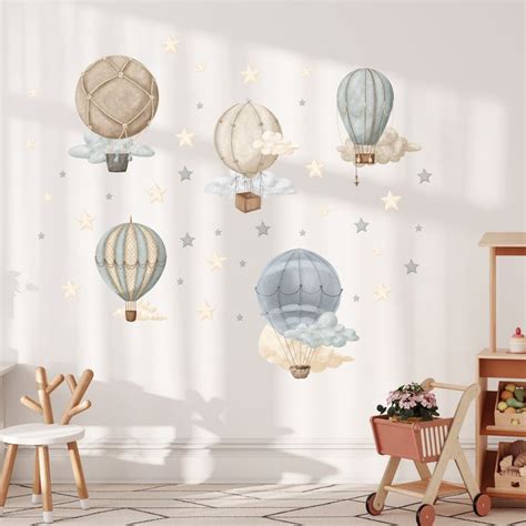 Hot Air Balloon Nursery Hot Air Balloon Wall Decal Nursery Wall Decals Hot Air Balloon