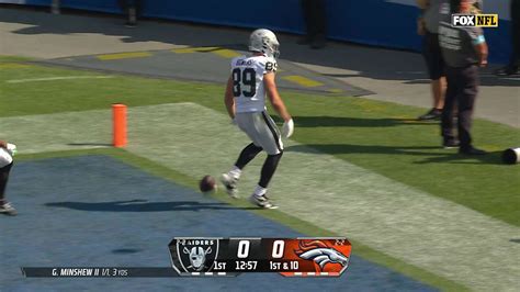 Cant Miss Play Raiders Tight End Brock Bowers First Nfl Td Comes On