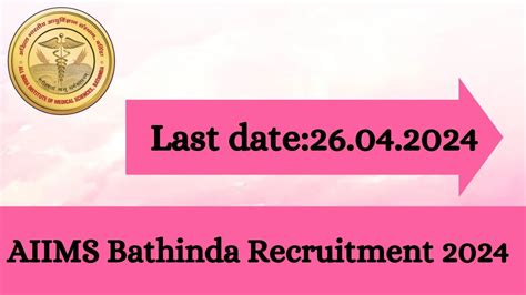 AIIMS Bathinda Recruitment 2024 Latest Group A Vacancies On 29