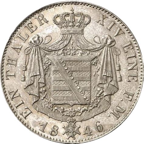 Thaler Ernest Ii Ducado De Sajonia Coburgo Gotha Numista