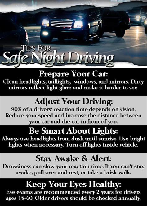 Tips For Safe Night Driving #safetytips #caraccidentlawyer | How to clean headlights, Night ...