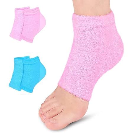 Amazon Moisturizing Gel Heel Sleeves Pairs Gel Lined Fuzzy