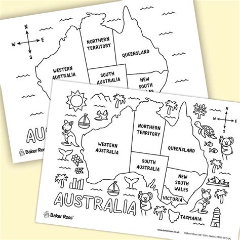 Map Of Australia Craft Activity Guide Baker Ross