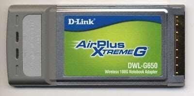 D Link AirPlus Xtreme DWL G650 Wireless 108G Notebook Adapter PCMCIA EBay