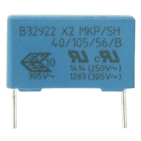 B32923C3105M289, Защищенные конденсаторы 1.0uF 305volts 20% X2 EPCOS AG ...