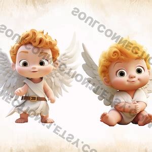 Cute Baby Angels PNG Clipart, Angels Images Bundle, Sublimation Design ...