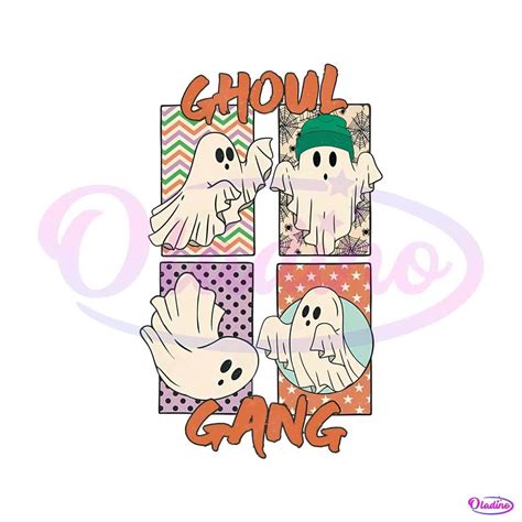 Ghoul Gang Cute Ghosts Halloween Png Sublimation File Oladino