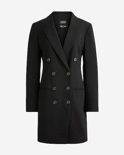 J Crew Collection Double Breasted Blazer Dress In Italian Stretch Wool