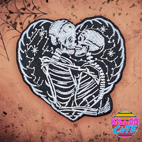 Iron On Patch Skeleton Etsy