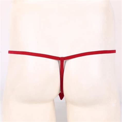 Yizyif Micro String Sexy Homme Ficelle Tanga Ouvert Mini Bikini Thong