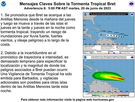 La Tormenta Tropical Bret Hacia Las Antillas Menores Y Caribe Otra