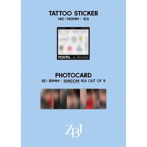 ZB1 YOUTH IN THE SHADE Member Digipack Ver Bak Bak K Pop Store