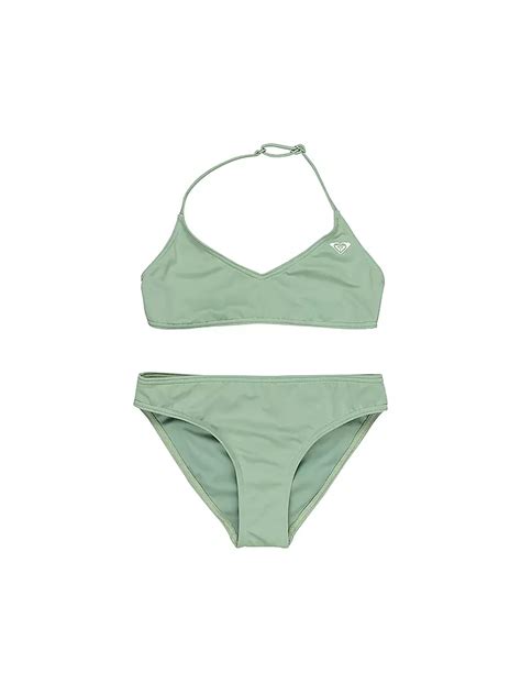 ROXY Mädchen Bikini Solid Active Tri Bra Set hellgrün