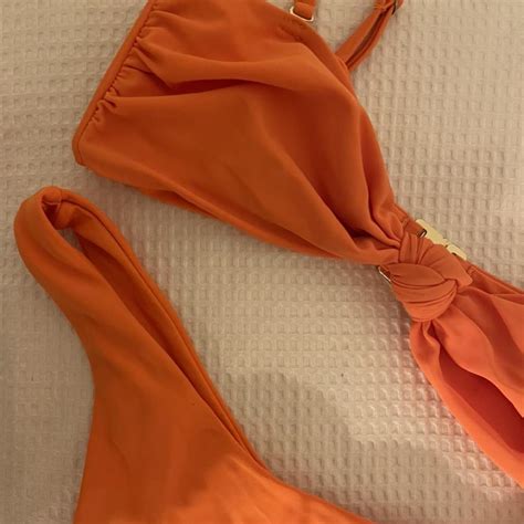 Orange Glassons Bikini Set Top Size Depop