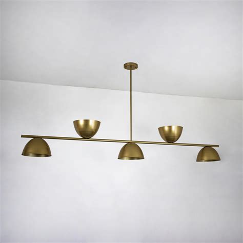 Lustre Pendente Retangular Industrial Cm Dourado Iluminamundo