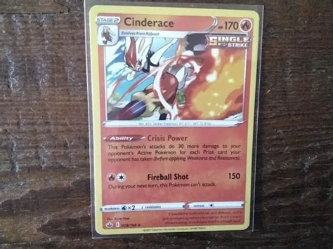 CINDERACE VMAX 028 198 Climax Holo Full Art Pokemon Card NM Ex Gx Vstar