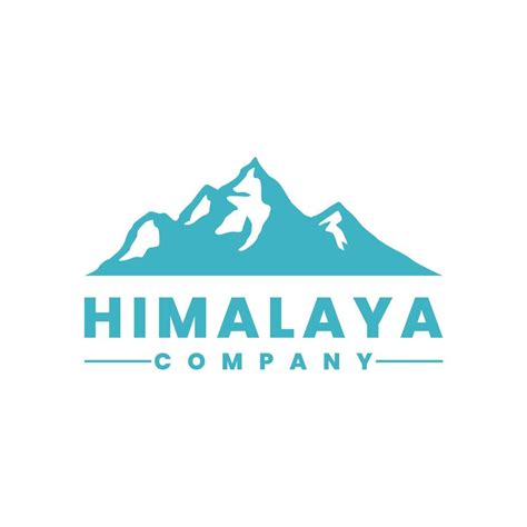 Simple Mountain Landscape Logo, Himalaya Mountains Vector 6097593 ...