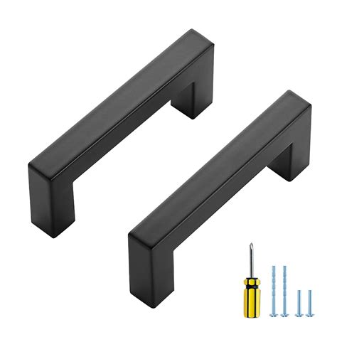 Snapklik Pack Black Cabinet Pulls Inch Square Cabinet