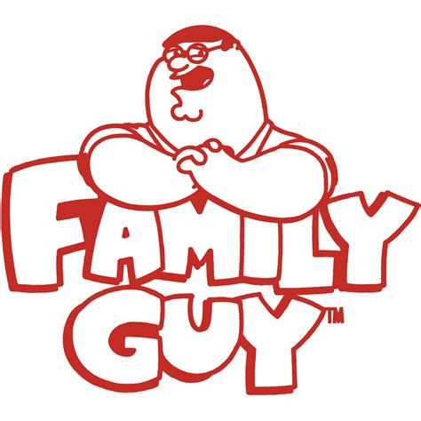 Family Guy Logo Vinyl Cut (Red) Peel & Rub Sticker 413315 | Rockabilia ...