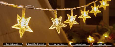 Amazon Brightown Star String Lights Pack Total Ft Led