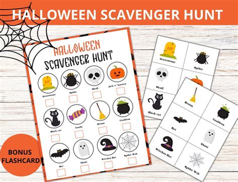 Halloween Scavenger Hunt/ Fall Scavenger Hunt /halloween Game - Etsy