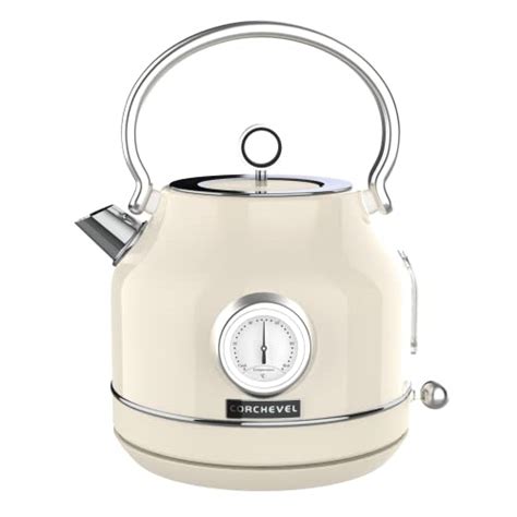 Retro Electric Kettle Stainless Steel L Tea Kettle Hot Water Boiler With Temperature Gauge