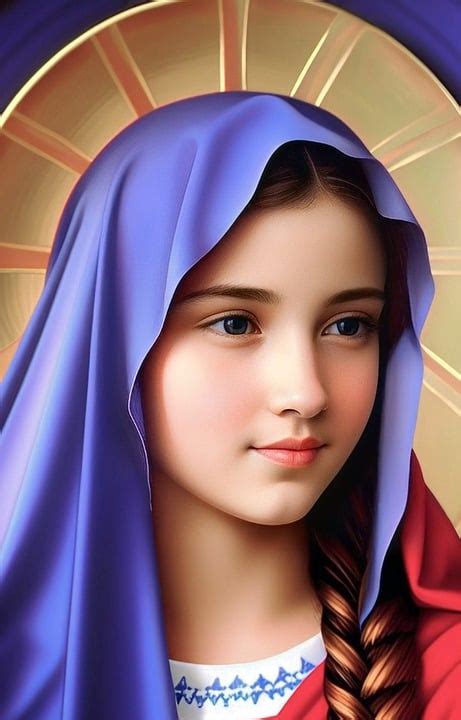 Download Ai Generated Virgin Mary Portrait Royalty Free Stock