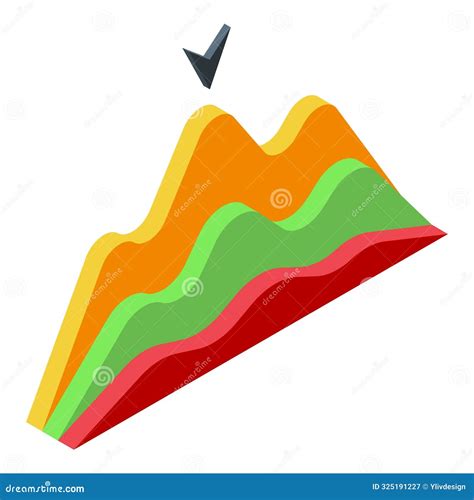 Isometric Chart Graph Showing Positive Trend with Checkmark Icon Stock ...