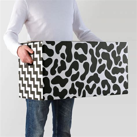 OMBYTE Moving box - white/black - IKEA Corrugated Box, Corrugated ...